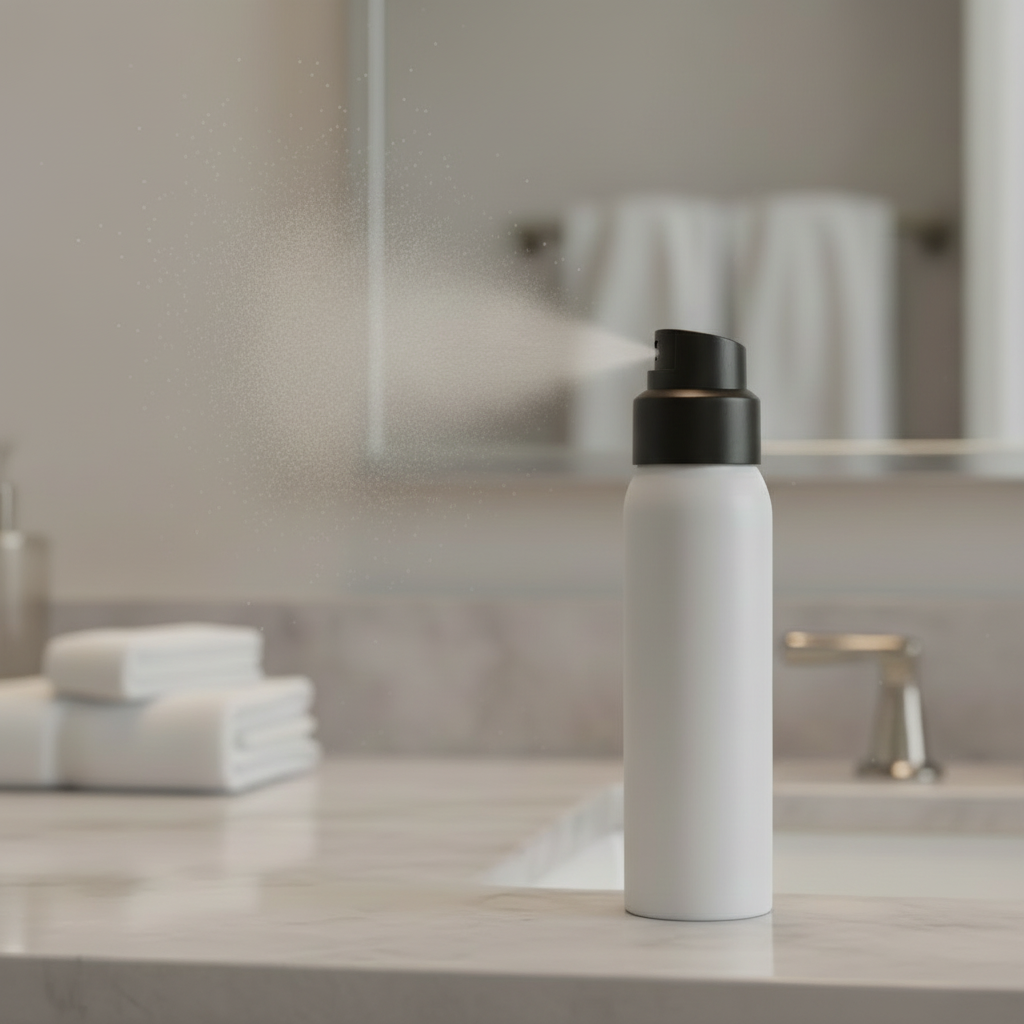 Antiperspirant spray open nozzle