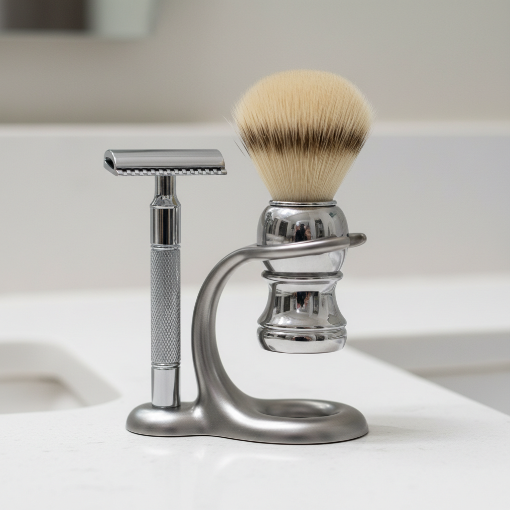 Razor and brush stand